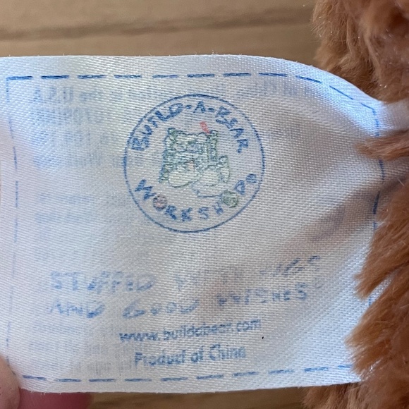 Build a Bear Workshop Puppy Dog Eye Patch Brown Curled Floppy Ear Stuffed Animal - Picture 8 of 11